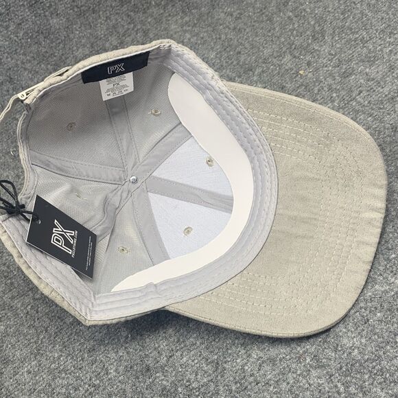 PX CLOTHING Soft Faux Gray Suede Adjustable Baseball Cap 1 Size Fits Most - Picture 8 of 9